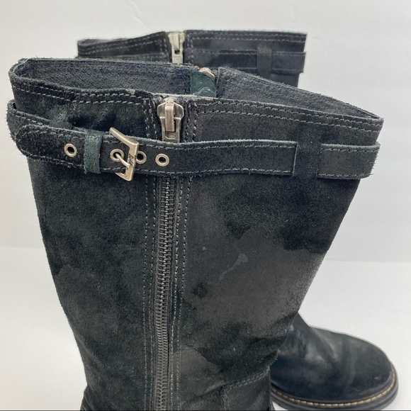 Donald J Pliner Lug Sole Glisey Suede Leather Boots - Picture 9 of 11